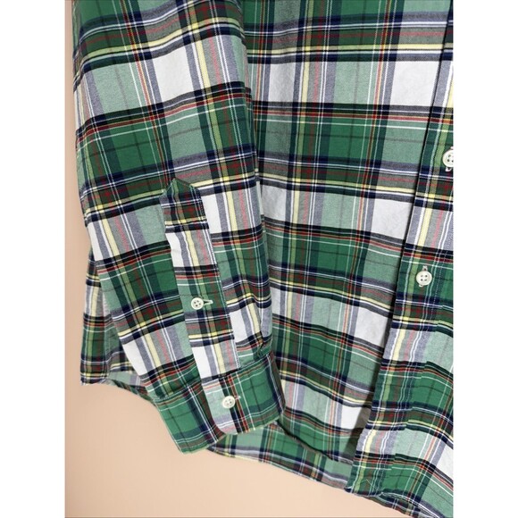 Ralph Lauren Green Plaid Shirt Long Sleeve Button Down Custom Fit Men’s Holiday - Picture 6 of 13